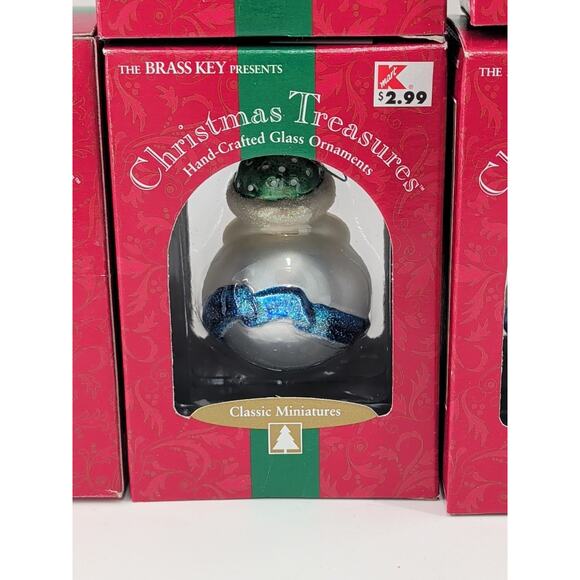 Brass Key Christmas Traditions Classic Miniatures Hand Crafted Snowman Ornaments - Picture 12 of 16